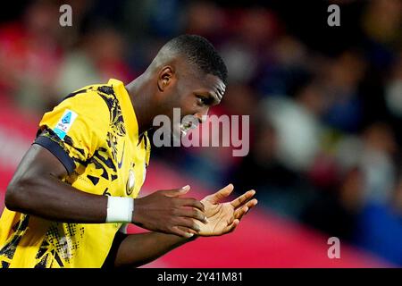 Monza, Italien. September 2024. Marcus Thuram von Inter Mailand während des Fußballspiels der Serie A zwischen Monza und Inter im U-Power-Stadion in Mailand, Norditalien - Sonntag, den 15. September 2024. Sport - Fußball . (Foto: Spada/LaPresse) Credit: LaPresse/Alamy Live News Stockfoto