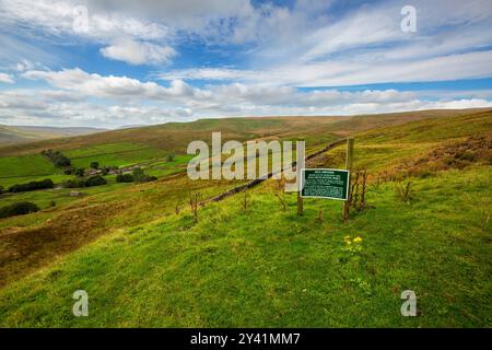 Moorsanierung und Aufbauprojekt im High Abbotside, Yorkshire Dales National Park. Stockfoto