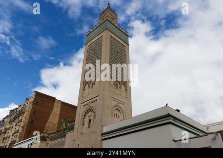 Große Moschee von Paris-muslimischen Tempel in Frankreich. Es wurde 1926 als Zeichen der Dankbarkeit gegenüber der muslimischen Tirailleure vom kolonialen Frankreichs gegründet empir Stockfoto