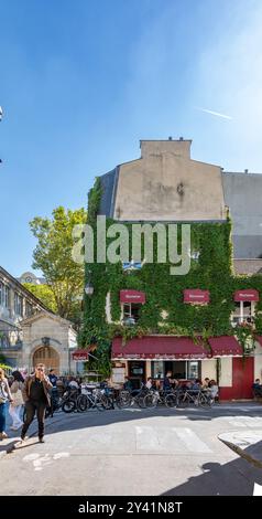 Paris, Frankreich, Chez Marianne ist ein israelisches Restaurant in der Rue des Rosiers im Marais-Viertel, nur redaktionell. Stockfoto