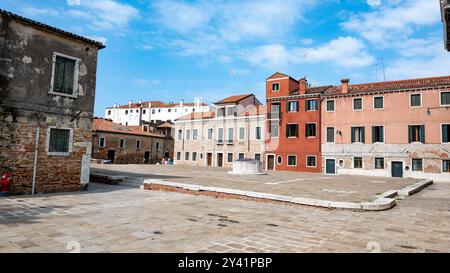 Venedig, Italien, Campo San Trovaso im Viertel Dorsoduro, nur Edtorial. Stockfoto