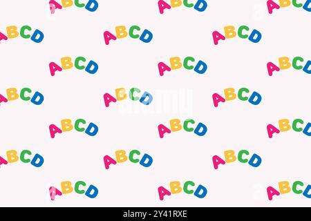 A B C-MUSTER. Muster für Kinder. Vektorabbildung. Stock Vektor