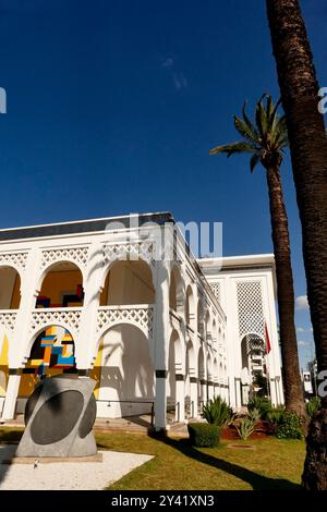 Die Nouvelle Ville von Rabat, modernes Viertel mit Kolonialarchitektur, Marokko, Nordafrika Stockfoto