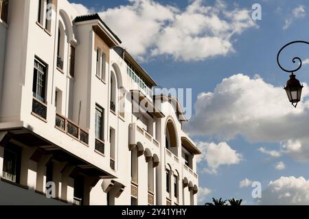 Die Nouvelle Ville von Rabat, modernes Viertel mit Kolonialarchitektur, Marokko, Nordafrika Stockfoto