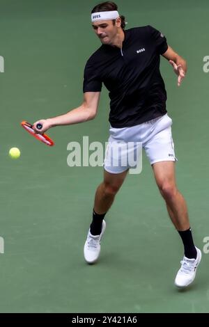 Taylor Fritz (USA) tritt bei den US Open Tennis 2024 im Finale der Männer an. Stockfoto