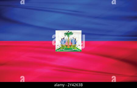 Haitianische Flagge und editierbarer Vektor, Haitianische Landesflagge Stock Vektor