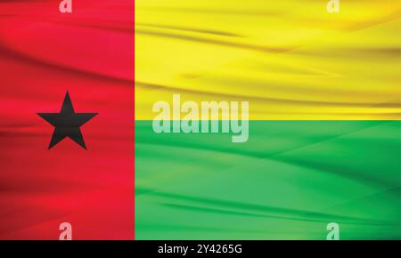 Guinea-Bissau-Flagge und editierbarer Vektor, Guinea-Bissau-Landesflagge Stock Vektor