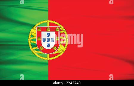 Portugal Flag und editierbarer Vektor, Portugal Länderflagge Stock Vektor