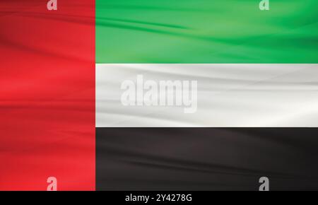 Flagge der Vereinigten Arabischen Emirate und editierbarer Vektor, Landesflagge der Vereinigten Arabischen Emirate Stock Vektor