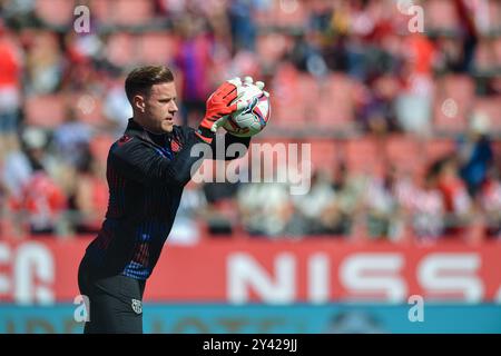 Girona, Esp. September 2024. GIRONA FC-FC BARCELONA am 15. September 2024 während des Spiels zwischen Girona FC und FC Barcelona, das dem 30 Tage der La Liga EA Sports im Stadtstadion Montilivi in Girona entspricht. Quelle: Rosdemora/Alamy Live News Stockfoto