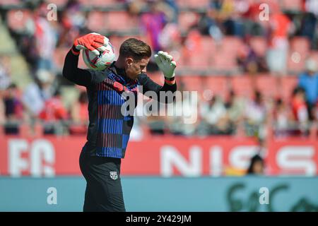 Girona, Esp. September 2024. GIRONA FC-FC BARCELONA am 15. September 2024 während des Spiels zwischen Girona FC und FC Barcelona, das dem 30 Tage der La Liga EA Sports im Stadtstadion Montilivi in Girona entspricht. Quelle: Rosdemora/Alamy Live News Stockfoto