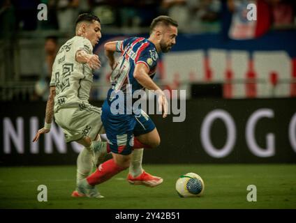 BA - SALVADOR - 09/15/2024 - BRASILIANISCHE A 2024, BAHIA x ATLETICO-MG - Everton Ribeiro Spieler von Bahia während des Spiels gegen Atletico-MG im Fonte Nova Stadion für die brasilianische A 2024 Meisterschaft. Foto: Jhony Pinho/AGIF (Foto: Jhony Pinho/AGIF/SIPA USA) Stockfoto