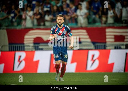 BA - SALVADOR - 09/15/2024 - BRASILIANER A 2024, BAHIA x ATLETICO-MG - Everton Ribeiro, Bahia-Spieler, feiert sein Tor während des Spiels gegen Atletico-MG im Fonte Nova Stadion für die brasilianische A 2024 Meisterschaft. Foto: Jhony Pinho/AGIF Stockfoto