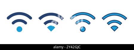 Vektor des WLAN-Symbols. Signalvektorsymbol. Vektor des Wireless-Symbols Stock Vektor
