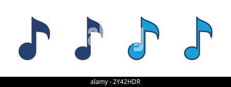 Vektor des Musiksymbols. Notizsymbol-Vektor Stock Vektor