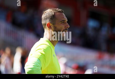 Sabadell, Barcelona, Spanien. September 2024. Barcelona Spanien 15.09.2024 Pau Lopez ( Girona FC ) spielt bei der La Liga EA Sports zwischen Girona FC und FC Barcelona am 15. September 2024 in Girona. (Kreditbild: © Xavi Urgeles/ZUMA Press Wire) NUR REDAKTIONELLE VERWENDUNG! Nicht für kommerzielle ZWECKE! Quelle: ZUMA Press, Inc./Alamy Live News Stockfoto