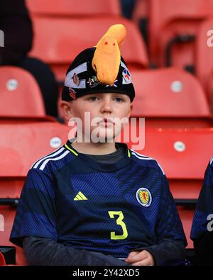 5. September 2024; Hampden Park, Glasgow, Schottland: Nations League Group A Football, Schottland gegen Polen; schottischer Fan Stockfoto