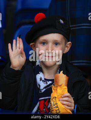 5. September 2024; Hampden Park, Glasgow, Schottland: Nations League Group A Football, Schottland gegen Polen; schottischer Fan Stockfoto