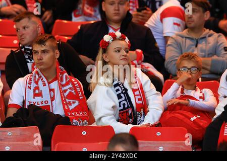 5. September 2024; Hampden Park, Glasgow, Schottland: Nations League Group A Football, Schottland gegen Polen; polnische Fans Stockfoto