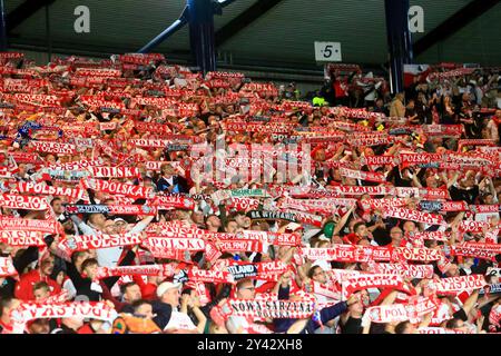 5. September 2024; Hampden Park, Glasgow, Schottland: Nations League Group A Football, Schottland gegen Polen; polnische Fans Stockfoto