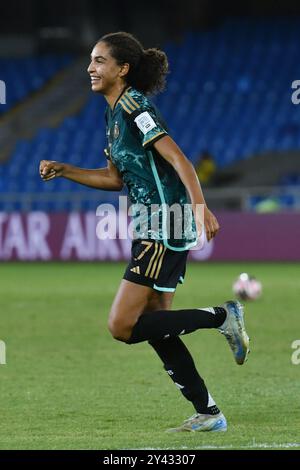 Cali, Kolumbien. September 2024. Olympiastadion Pascual Guerrero Cora Zicai feiert ihr Tor während des Spiels zwischen den Vereinigten Staaten und Deutschland, für das Viertelfinale der FIFA U-20 Frauen-Weltmeisterschaft Kolumbien 2024, im Olympiastadion Pascual Guerrero am 15. Sonntag 30761 (Alejandra Arango/SPP). /Alamy Live News Stockfoto