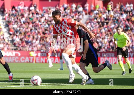 Girona, Spanien. 15. September 2024; Estadi Montilivi, Girona, Spanien, spanischer La Liga Fußball, Girona gegen Barcelona; Danjuma Girona FC Spieler Credit: Action Plus Sports Images/Alamy Live News Stockfoto