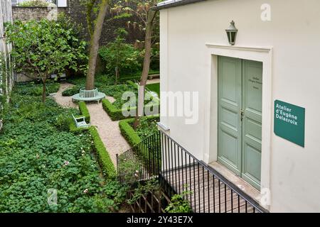 Atelier, Garten, Eugène Delacroix Museum, Paris, Frankreich Stockfoto