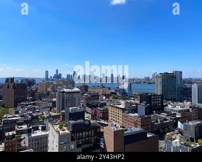 Luftaufnahme von New York city Stockfoto