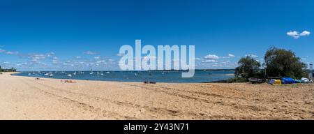 Düne du Pilat vom Strand Mimbeau in Cap Ferret, Frankreich Stockfoto