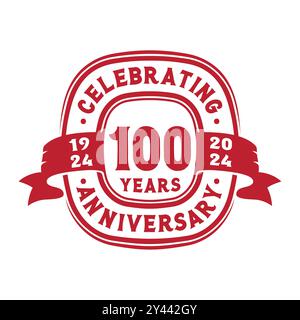Design-Vorlage für das Logo zum 100. Jahrestag. Vektor und Illustration zum 100. Jahrestag. Stock Vektor