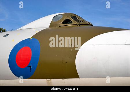 Avro Vulcan B2 Bomber Flugzeug; XM655; Wellesbourne Airfield; Nr. Stratford-upon-Avon; England Großbritannien Stockfoto