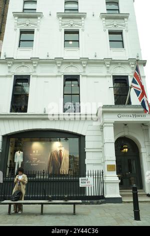 Herrenschneiderei Gieve & Hawkes in Savile Row London Stockfoto