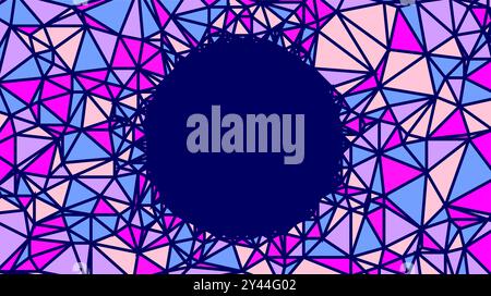 Buntglas oder Mosaikvektor abstrakter Hintergrund Stock Vektor