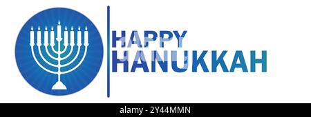 Happy Hanukkah. Geeignet für Grußkarten, Poster und Banner. Vektorabbildung. Stock Vektor