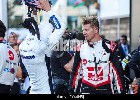 Baku, Aserbaidschan. September 2024. #27 Nico Hulkenberg (DEU, MoneyGram Haas F1), F1 Grand Prix von Aserbaidschan auf dem Stadtkurs Baku am 15. September 2024 in Baku, Aserbaidschan. (Foto von HOCH ZWEI) Credit: dpa/Alamy Live News Stockfoto