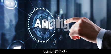 AML Anti Money Laundering Financial Bank Business Technology Concept. Stockfoto