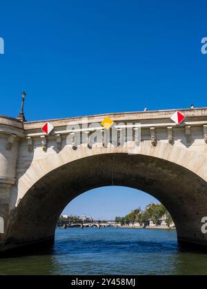 Pont Neuf, Paris älteste Brücke, genannt neue Brücke, seine, Paris, Frankreich, Europa, EU. Stockfoto