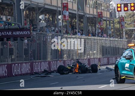 Baku, Aserbaidschan, 16. September 2024, Kush Maini, Teilnahme am Renntag, Runde 17 der Formel-1-Meisterschaft 2024. Quelle: Michael Potts/Alamy Live News Stockfoto