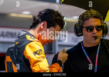 Baku, Aserbaidschan, 16. September 2024, Gabriel Bortoleto, Teilnahme am Renntag, Runde 17 der Formel-1-Meisterschaft 2024. Quelle: Michael Potts/Alamy Live News Stockfoto