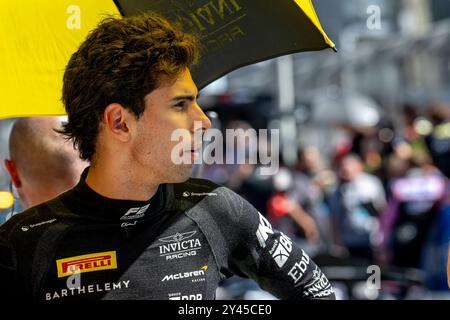 Baku, Aserbaidschan, 16. September 2024, Gabriel Bortoleto, Teilnahme am Renntag, Runde 17 der Formel-1-Meisterschaft 2024. Quelle: Michael Potts/Alamy Live News Stockfoto