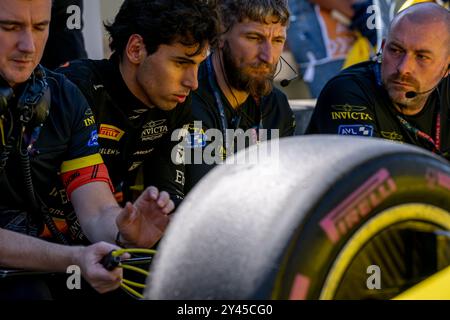 Baku, Aserbaidschan, 16. September 2024, Gabriel Bortoleto, Teilnahme am Renntag, Runde 17 der Formel-1-Meisterschaft 2024. Quelle: Michael Potts/Alamy Live News Stockfoto