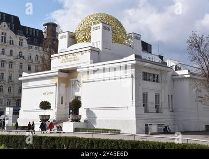 Das Secessionsgebäude, ein architektonisches Manifest, das viel mit dem Jugendstil gemein hat, Architekt Josef Maria Olbrich, erbaut 1897-8 Stockfoto