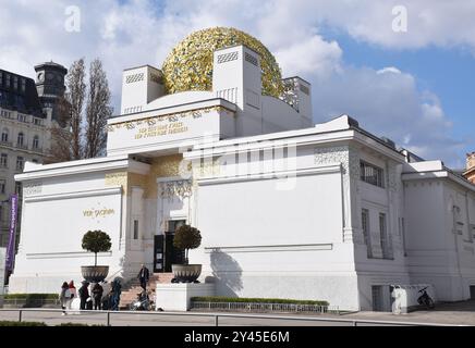 Das Secessionsgebäude, ein architektonisches Manifest, das viel mit dem Jugendstil gemein hat, Architekt Josef Maria Olbrich, erbaut 1897-8 Stockfoto