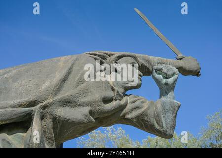 Denkmal Spanienkämpfer, Gedenkstätte für die Interbrigadisten im Spanischen Bürgerkrieg, Volkspark Friedrichshain, Friedrichshain, Berlin, Deutschland Stockfoto