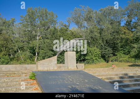 Denkmal Spanienkämpfer, Gedenkstätte für die Interbrigadisten im Spanischen Bürgerkrieg, Volkspark Friedrichshain, Friedrichshain, Berlin, Deutschland Stockfoto