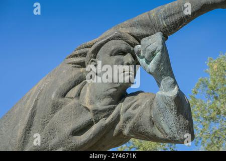 Denkmal Spanienkämpfer, Gedenkstätte für die Interbrigadisten im Spanischen Bürgerkrieg, Volkspark Friedrichshain, Friedrichshain, Berlin, Deutschland Stockfoto