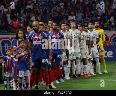 Salvador, Brasilien. Juni 2024. Bahia x Atlético MG, in der Arena Fonte Nova in Salvador, BA. Das Spiel gilt für die brasilianische Serie A, die am Sonntag (15) stattfand. Quelle: Laura Lopes /FotoArena/Alamy Live News Stockfoto