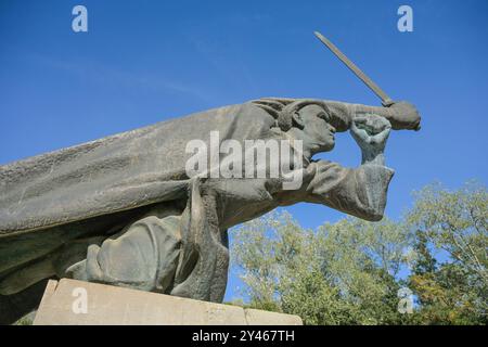 Denkmal Spanienkämpfer, Gedenkstätte für die Interbrigadisten im Spanischen Bürgerkrieg, Volkspark Friedrichshain, Friedrichshain, Berlin, Deutschland Stockfoto