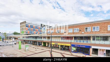 Das Einkaufszentrum Corporation Street befindet sich in Corby, England. Stockfoto