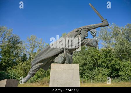 Denkmal Spanienkämpfer, Gedenkstätte für die Interbrigadisten im Spanischen Bürgerkrieg, Volkspark Friedrichshain, Friedrichshain, Berlin, Deutschland *** Denkmal für die spanischen Kämpfer, Gedenkstätte für die Interbrigadisten im Spanischen Bürgerkrieg, Volkspark Friedrichshain, Friedrichshain, Berlin, Deutschland Stockfoto